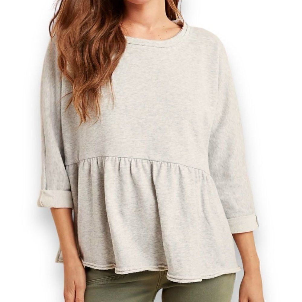 Anthropologie Saturday/Sunday Colleen Babydoll Sweatshirt